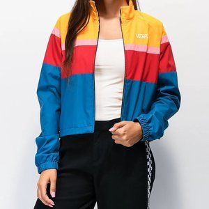 Vans Primary Colorblock Crop Windbreaker Jacket